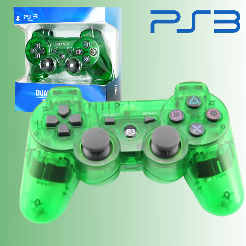 B4 CONTROL DE PS3 ALTA CALIDAD DISPONIBLES EN COLORES TRANSPARENTES ROJO, AZUL, VERDE Y AMARILLO
